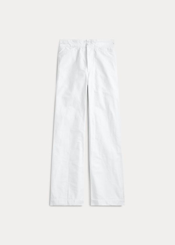 Ralph Lauren Mid-Rise Flare Cotton Bukser Dame Danmark (FZRAB5297)